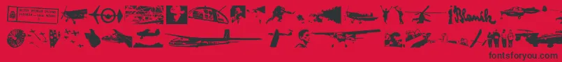 Шрифт Letiskov – чёрные шрифты на красном фоне