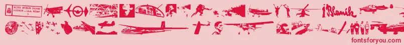 Letiskov Font – Red Fonts on Pink Background