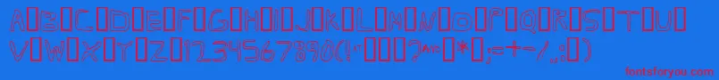 Barbapa3 Font – Red Fonts on Blue Background