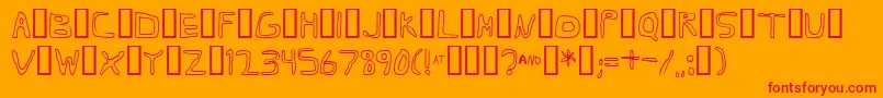 Barbapa3 Font – Red Fonts on Orange Background