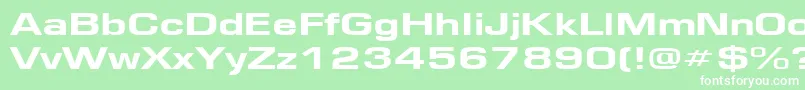 EurosewideheavyRegular Font – White Fonts on Green Background