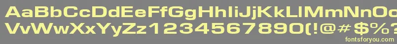 EurosewideheavyRegular Font – Yellow Fonts on Gray Background