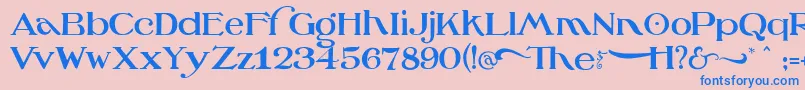 OzswizardTinwoodman Font – Blue Fonts on Pink Background