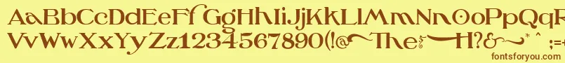 OzswizardTinwoodman Font – Brown Fonts on Yellow Background