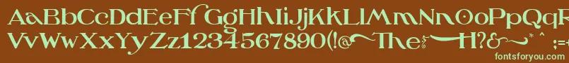 OzswizardTinwoodman Font – Green Fonts on Brown Background