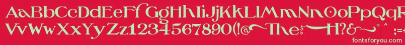 OzswizardTinwoodman Font – Green Fonts on Red Background