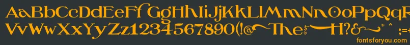 OzswizardTinwoodman Font – Orange Fonts on Black Background