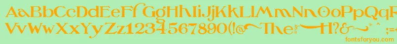 OzswizardTinwoodman Font – Orange Fonts on Green Background