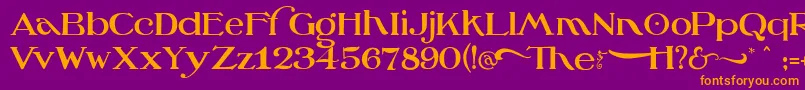 OzswizardTinwoodman Font – Orange Fonts on Purple Background