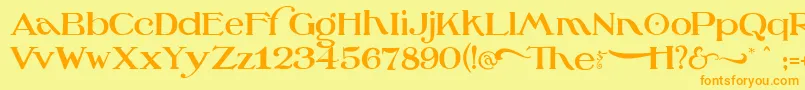 OzswizardTinwoodman Font – Orange Fonts on Yellow Background