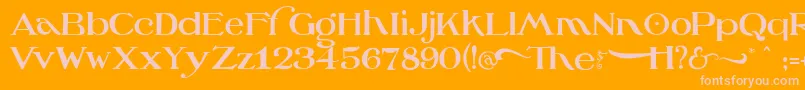OzswizardTinwoodman Font – Pink Fonts on Orange Background