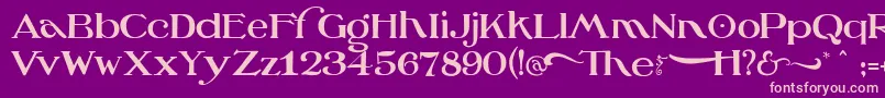 OzswizardTinwoodman Font – Pink Fonts on Purple Background