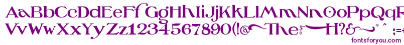 OzswizardTinwoodman Font – Purple Fonts on White Background