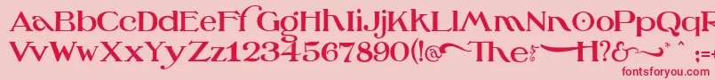 OzswizardTinwoodman Font – Red Fonts on Pink Background