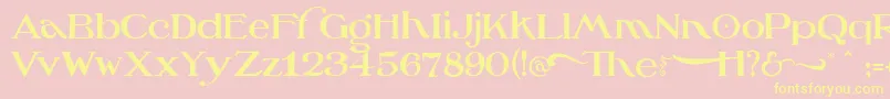 OzswizardTinwoodman Font – Yellow Fonts on Pink Background