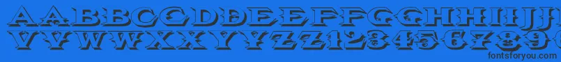 Vtcbelialsbladeshadow Font – Black Fonts on Blue Background