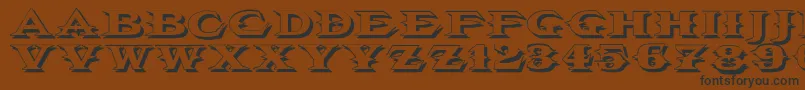 Vtcbelialsbladeshadow Font – Black Fonts on Brown Background