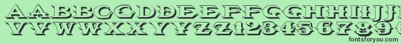 Vtcbelialsbladeshadow Font – Black Fonts on Green Background