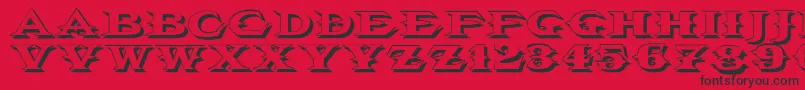 Vtcbelialsbladeshadow Font – Black Fonts on Red Background