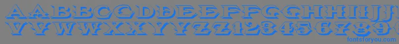 Vtcbelialsbladeshadow Font – Blue Fonts on Gray Background