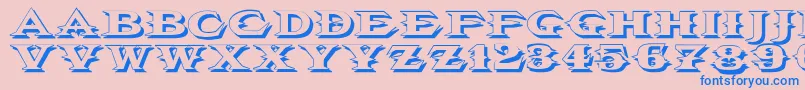 Vtcbelialsbladeshadow Font – Blue Fonts on Pink Background
