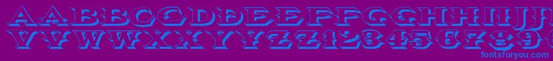 Vtcbelialsbladeshadow Font – Blue Fonts on Purple Background