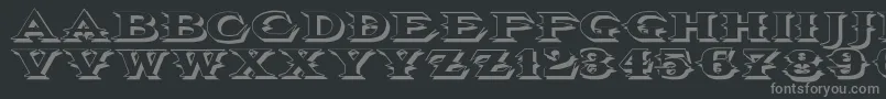 Vtcbelialsbladeshadow Font – Gray Fonts on Black Background