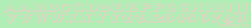 Vtcbelialsbladeshadow Font – Pink Fonts on Green Background