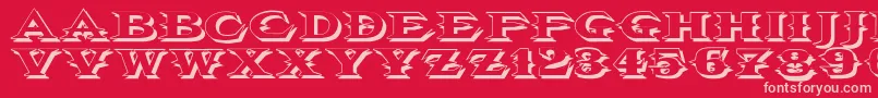 Vtcbelialsbladeshadow Font – Pink Fonts on Red Background