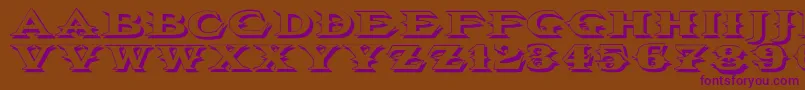 Vtcbelialsbladeshadow Font – Purple Fonts on Brown Background