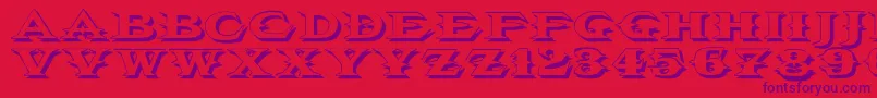 Vtcbelialsbladeshadow Font – Purple Fonts on Red Background