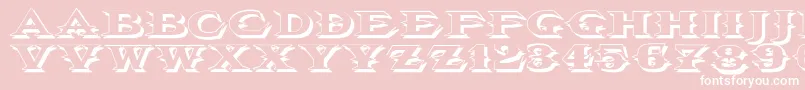 Vtcbelialsbladeshadow-Schriftart – Weiße Schriften auf rosa Hintergrund