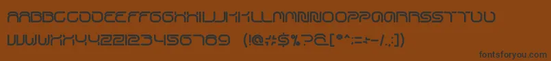 フォントSportCenter – 黒い文字が茶色の背景にあります