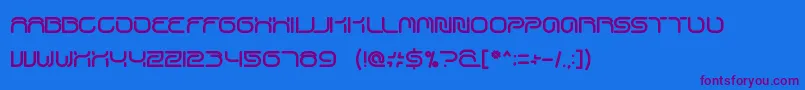 SportCenter-Schriftart – Violette Schriften auf blauem Hintergrund