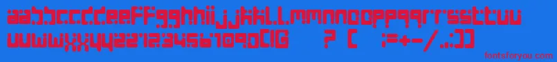 Seedscyrmedium Font – Red Fonts on Blue Background