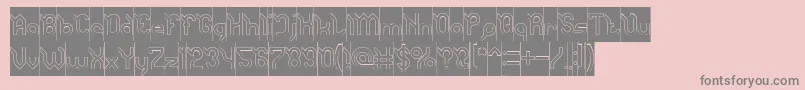 JaguarHollowInverse Font – Gray Fonts on Pink Background