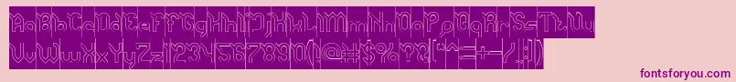 JaguarHollowInverse Font – Purple Fonts on Pink Background