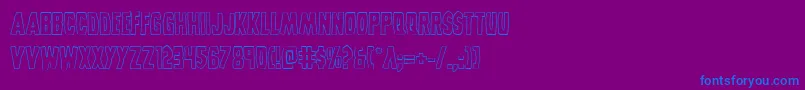 Grimghostoutline Font – Blue Fonts on Purple Background