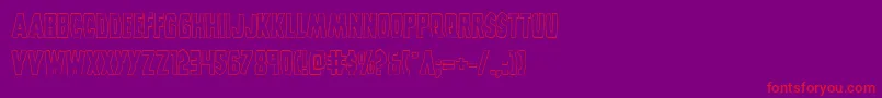 Grimghostoutline Font – Red Fonts on Purple Background