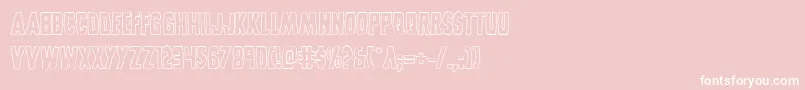 Grimghostoutline Font – White Fonts on Pink Background