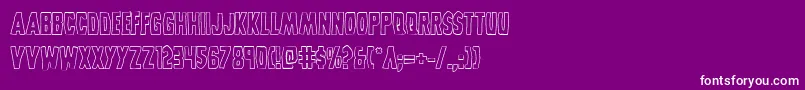 Grimghostoutline Font – White Fonts on Purple Background