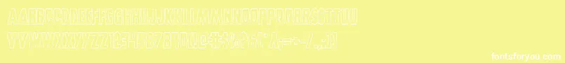 Grimghostoutline Font – White Fonts on Yellow Background