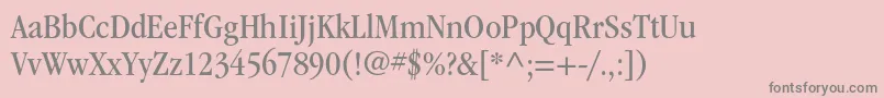 ItcgaramondstdBknarrow-Schriftart – Graue Schriften auf rosa Hintergrund