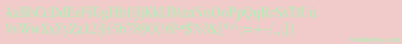 ItcgaramondstdBknarrow Font – Green Fonts on Pink Background