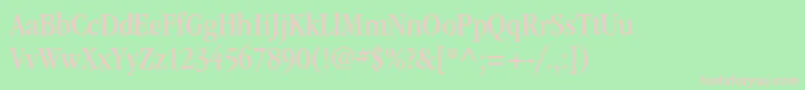 ItcgaramondstdBknarrow Font – Pink Fonts on Green Background