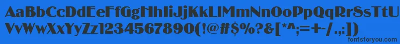 Binnerdee Font – Black Fonts on Blue Background