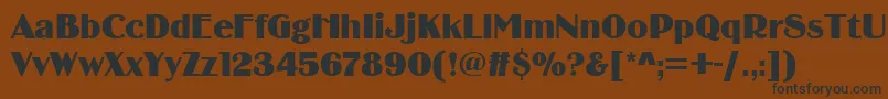 Binnerdee Font – Black Fonts on Brown Background