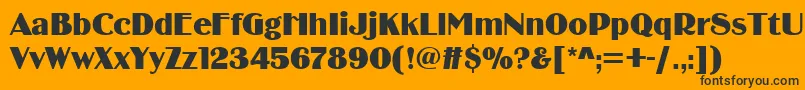 Binnerdee Font – Black Fonts on Orange Background