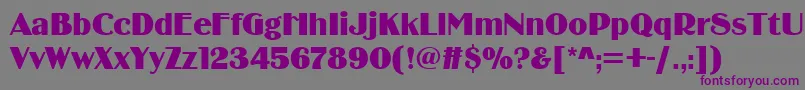 Binnerdee Font – Purple Fonts on Gray Background