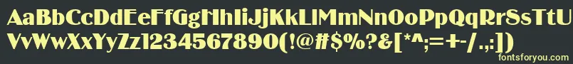 Binnerdee Font – Yellow Fonts on Black Background